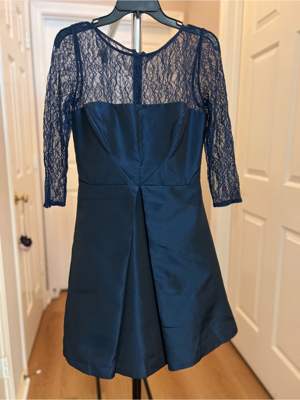 Coast Navy Dress with Lace Bodice